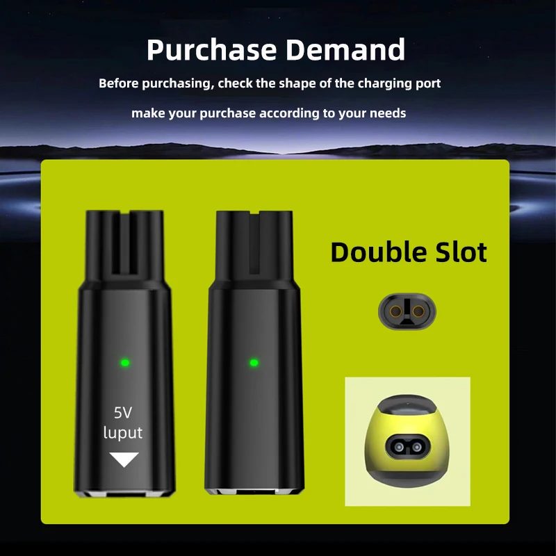 Adaptador de afeitadora USB C PD a DC 5V para Philips OneBlade QP2724 QP2834 QP1424 QP1924 QP4631 TypeC cargador convertidor Afeitadora eléctrica - imagen 4