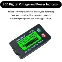 Indicador de nivel de batería de voltaje VT8, indicador Universal de batería de vehículo eléctrico para baterías ácidas/baterías de fosfato de hierro y litio