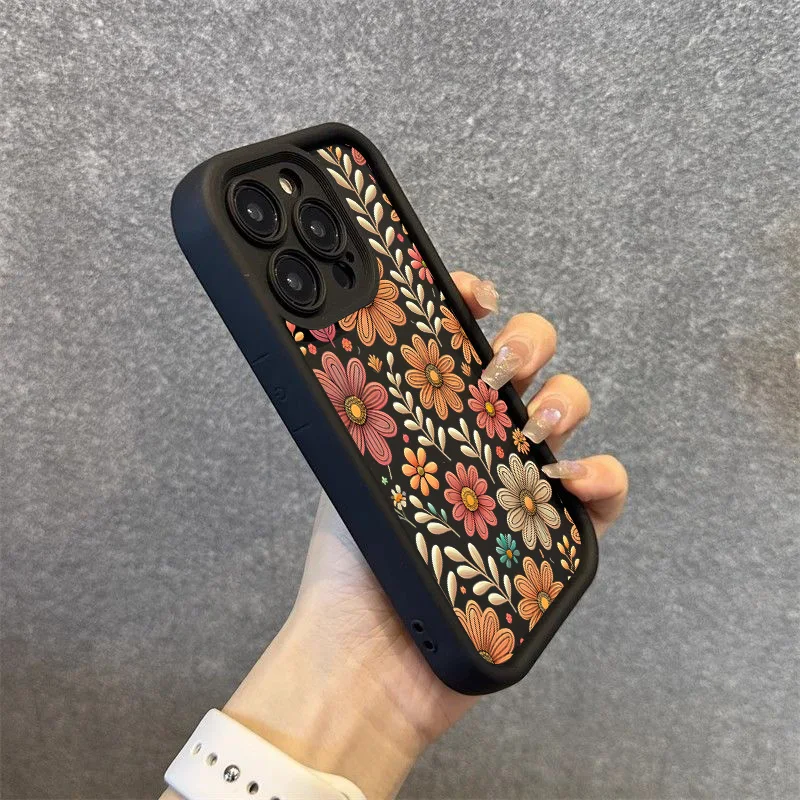 Note 13 funda de teléfono con diagrama de hojas de pétalos para Xiaomi Redmi Note 14 12 11 Pro Plus 4g 5g 11s 10 10s 12s funda a prueba de golpes 12c 13c 14c - imagen 4