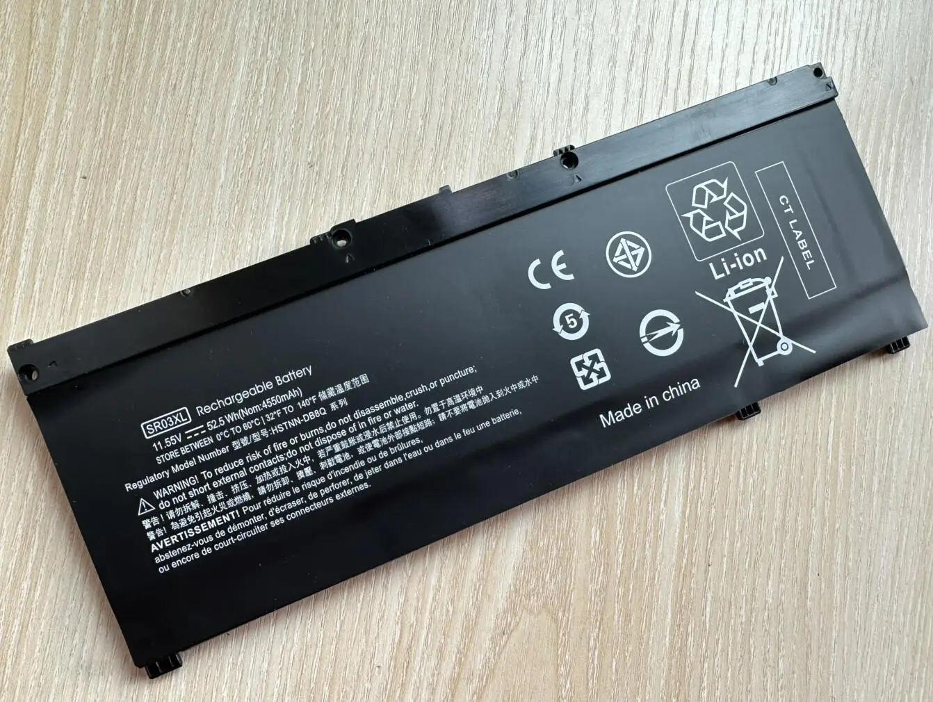 Batería SR03XL para HP OMEN 15-CX 15-DC, TPN-Q211, Q193, TPN-Q194, TPN-C133, TPN-C134, HSTNN-DB8Q, 11,55 V, 52.5WH - imagen 2