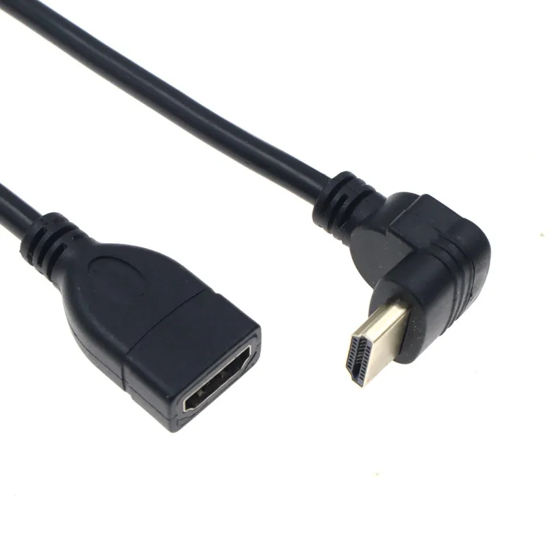 Cable de 0,15 m HDTV macho a hembra adaptador Mini Micro tipo D 90 grados ángulo recto macho a HDTV AF Cable de extensión - imagen 4