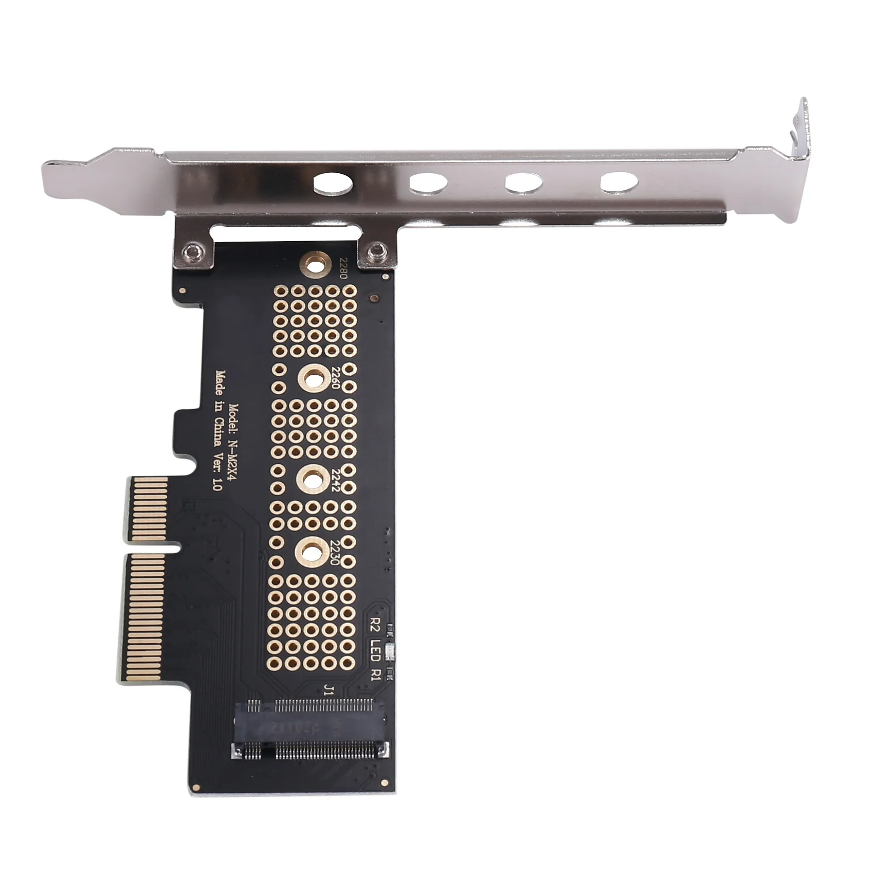 Adaptador de tarjeta elevadora M.2 NVME SSD NGFF a PCIE 3,0 X4, compatible con 2230, 2242, 2260, 2280, tamaño NVMe M.2 SSD