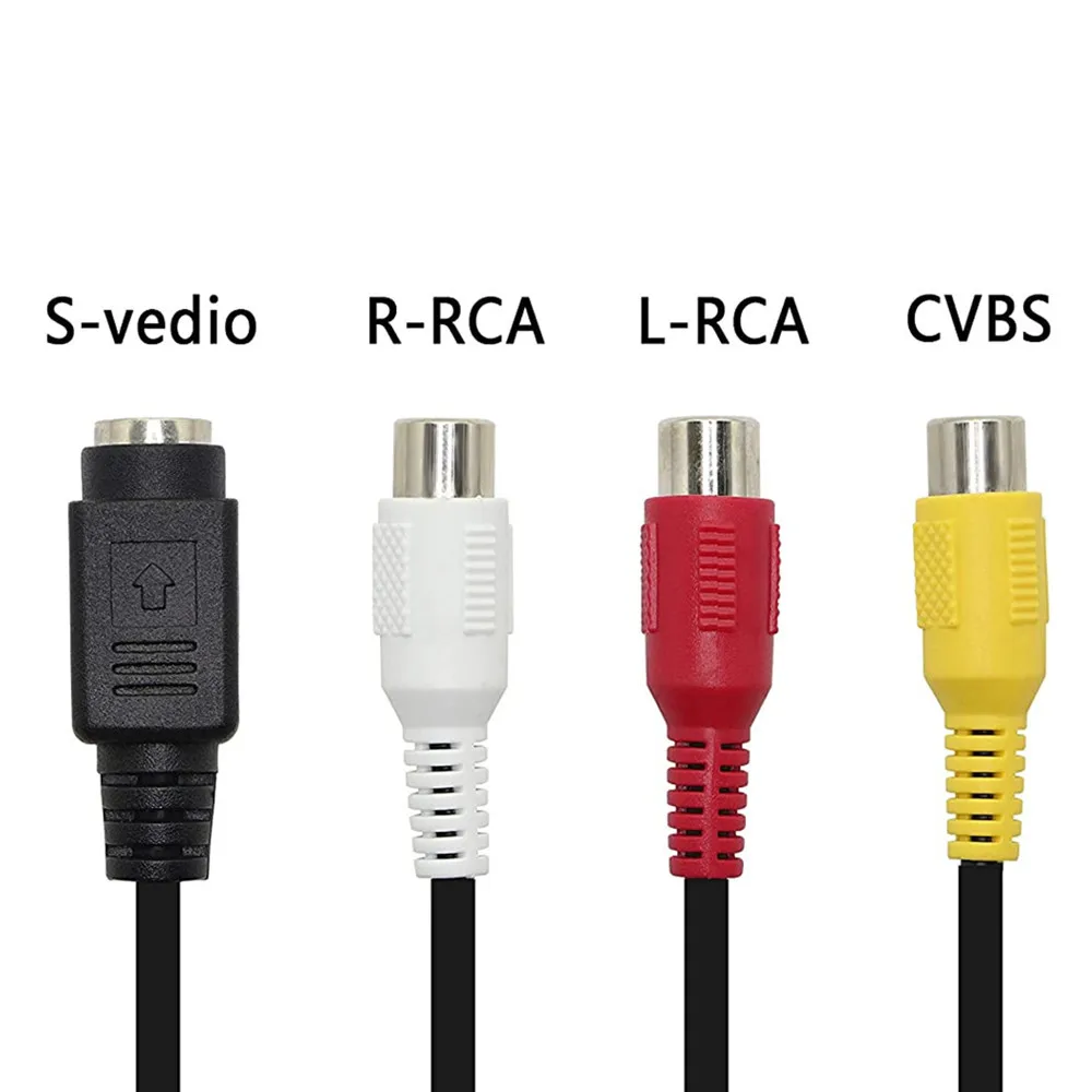 Cable de audio S-Video de 4 pines a 3 RCA hembra Cable adaptador de TV para computadora portátil con puerto RCA hembra y puerto S-Video de 4 pines - imagen 5
