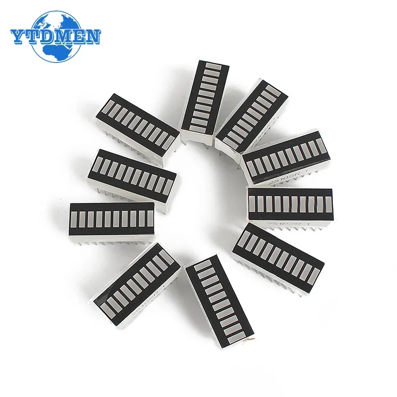 Módulo de pantalla Led de barra de luz de 10 segmentos, tubo Digital LED rojo/verde/azul/amarillo-verde, pantallas LED de 20 pines para Arduino, 5/10 Uds. - imagen 3