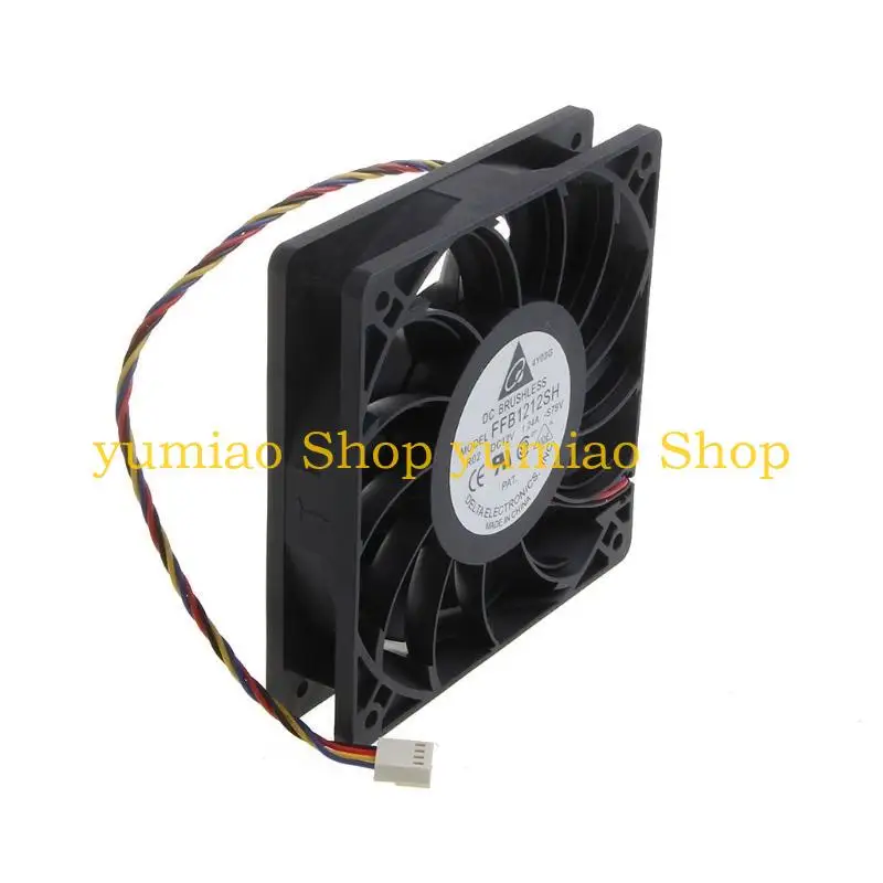 587B FFB1212SH 12CM Ventilador refrigeración 120 mm DC12V 1,24 12x12x2,5 4P PMW Rodamiento bolas - imagen 4