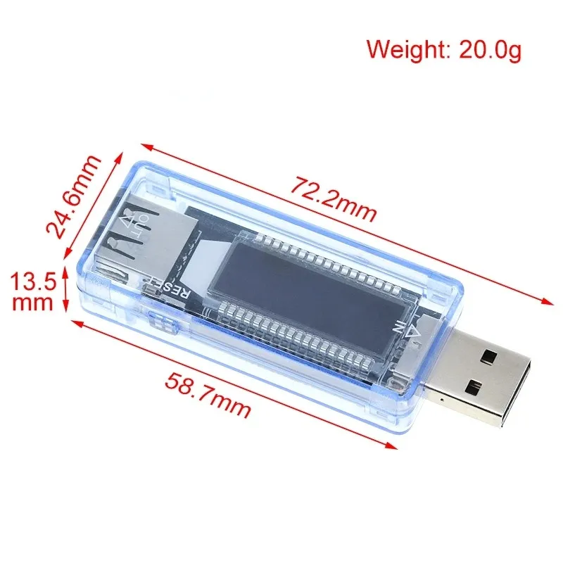 Probador USB, probador de capacidad del cargador de voltaje de corriente, medidor de voltaje de corriente, pantalla de tiempo, Detector de energía móvil, prueba de batería - imagen 4