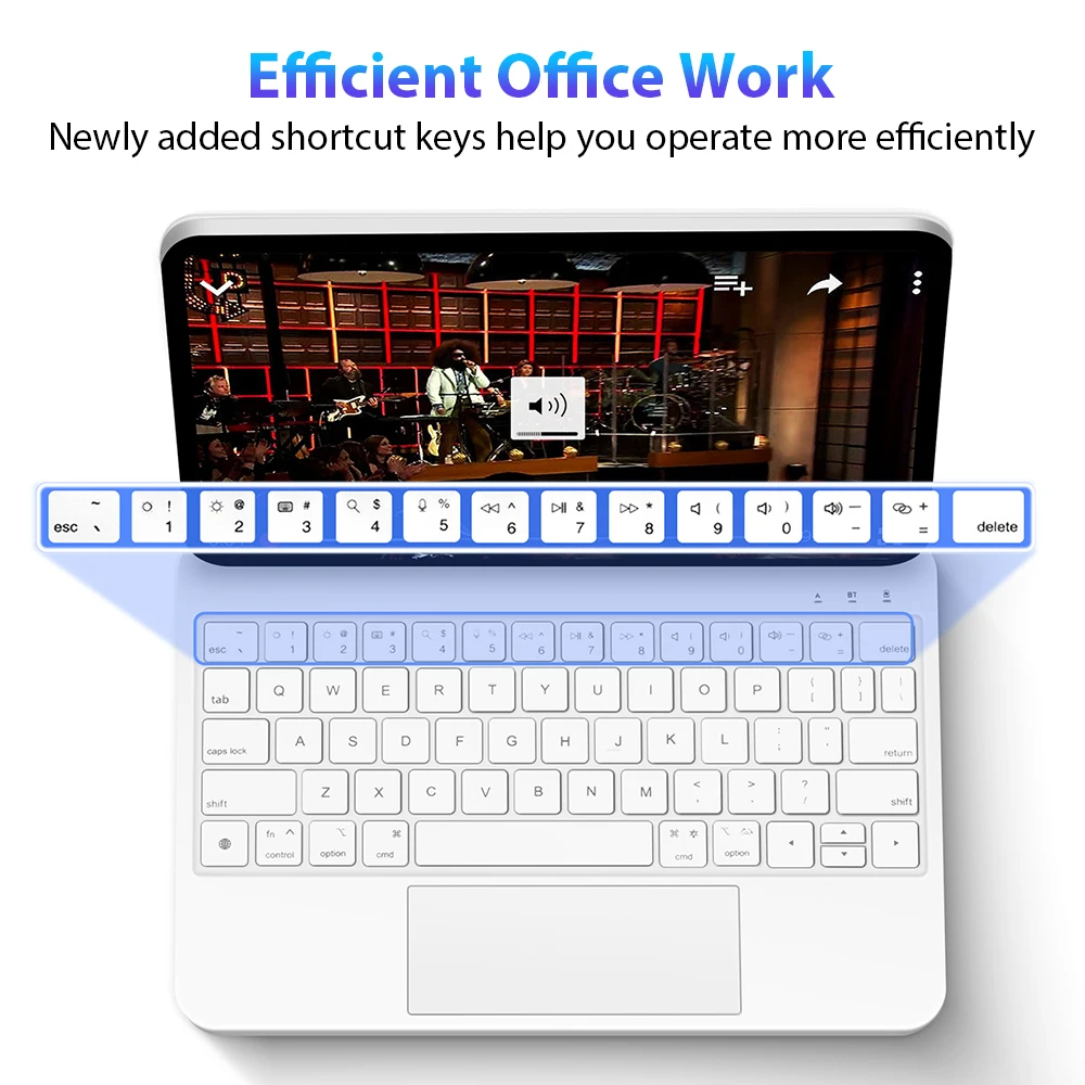 Para iPad A16 Pro 13 11th M5 M4 12,9 2025 Funda con teclado mágico Air 11 M3 M2 5 4 10 10th Generación 10,9 2024 Funda magnética - imagen 2