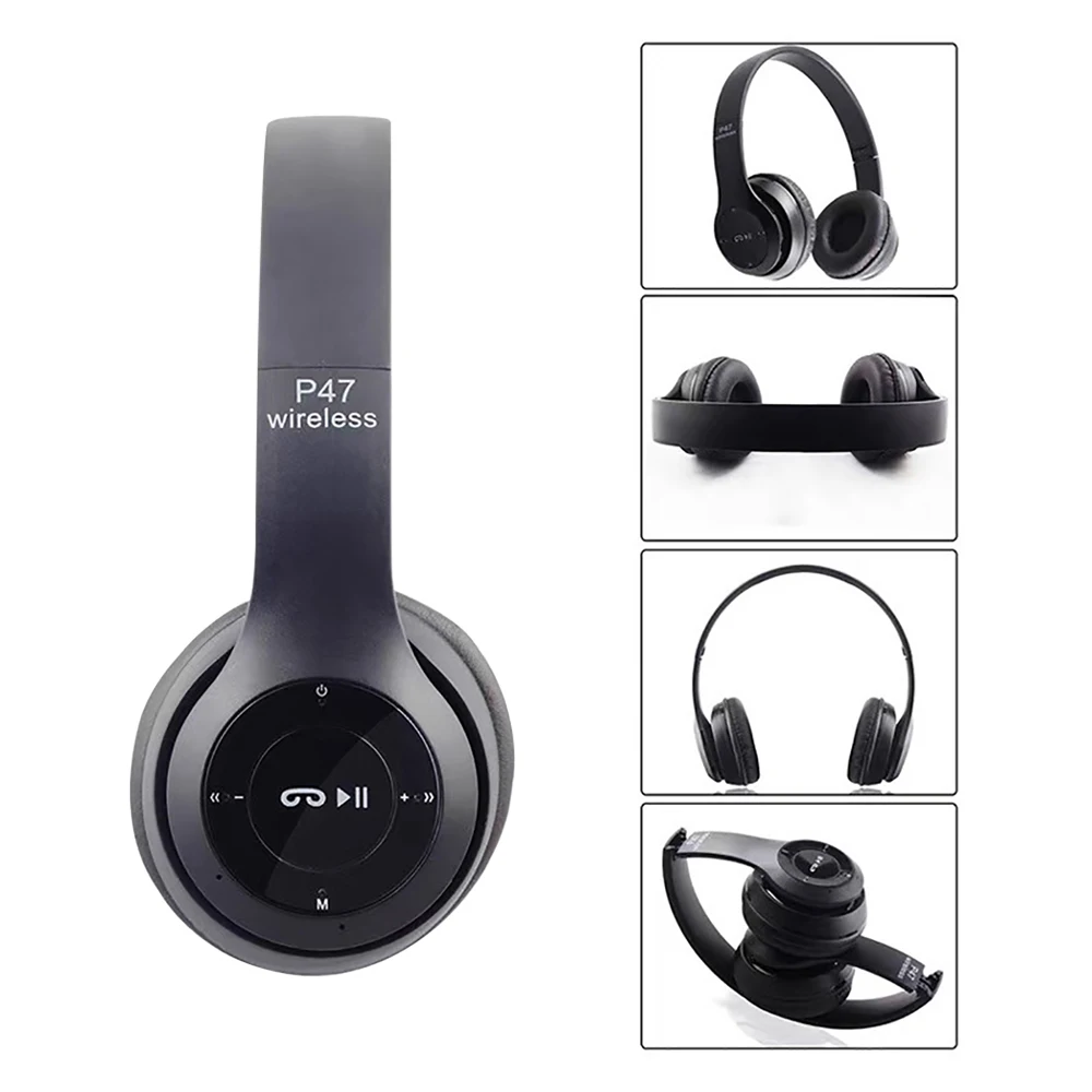 Auriculares inalámbricos P47 5,0 auriculares Bluetooth serie plegable estéreo HiFi bajo juego deportivo auriculares con micrófono para juego de teléfono inteligente - imagen 2