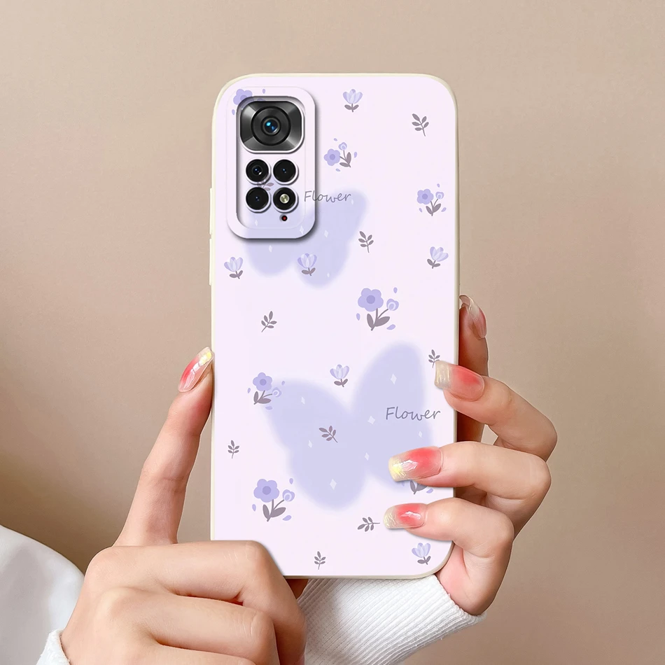 Para Redmi Note 11 Pro Plus Funda dulce y fresca protección completa contraportada suave silicona líquida Protector de teléfono de alta calidad - imagen 5