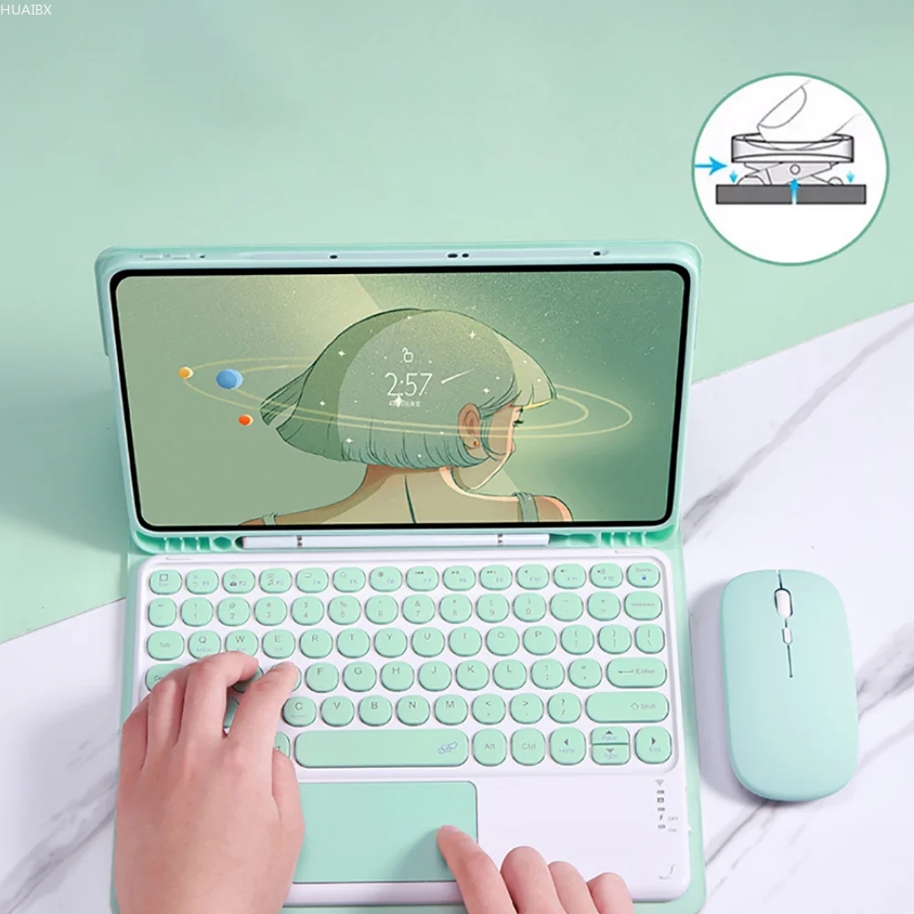 Funda con teclado para Samsung Galaxy Tab A9 + 11 A8 10,5 S6 Lite 10,4 S9 11 S7 S9 FE S7 S8 S9 Plus 12,4 S8 S9 Ultra 14,6 - imagen 4