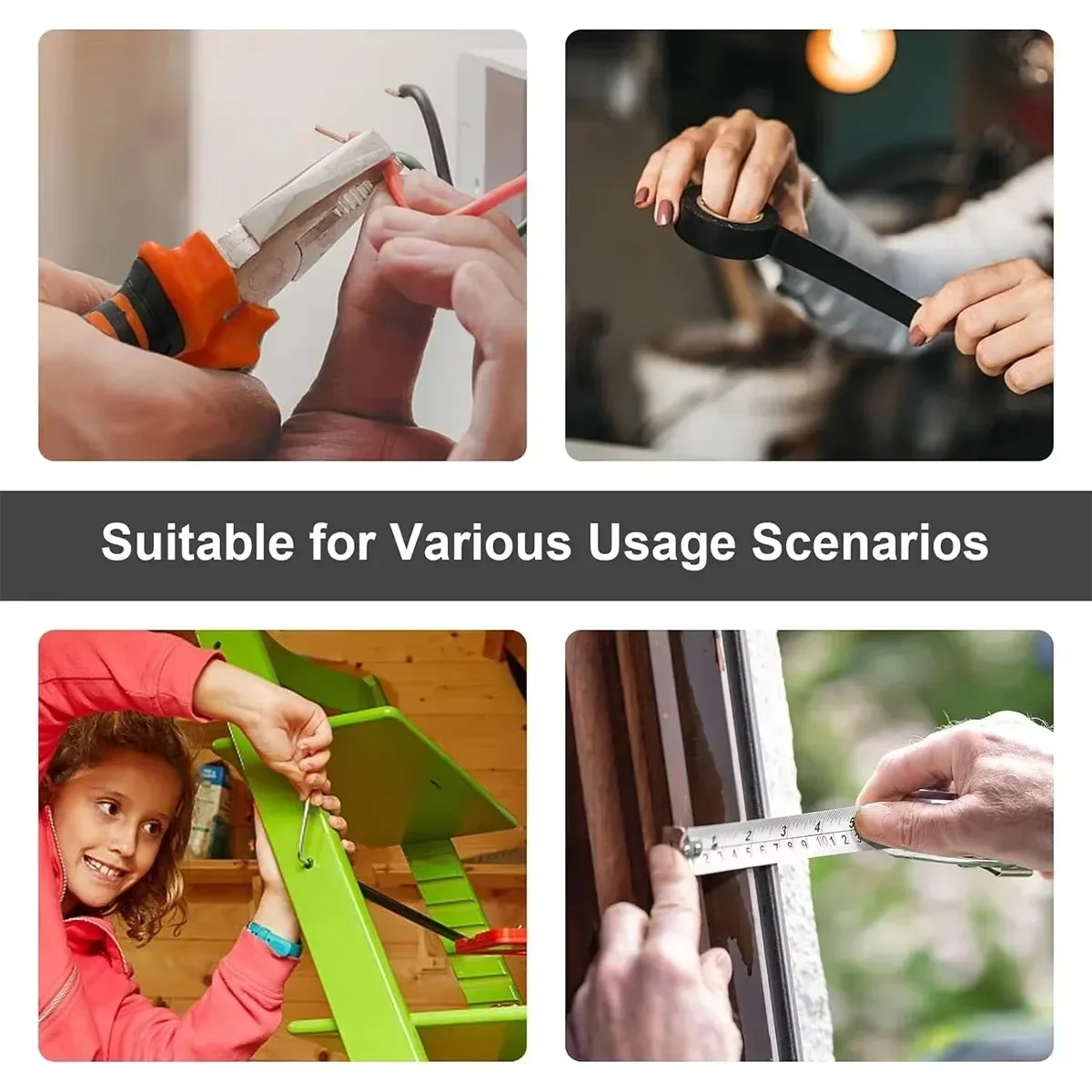 Juego de herramientas, Kit de herramientas manuales para sujetar el hogar General con caja de herramientas de plástico, estuche de almacenamiento utilizado para reparación de automóviles y reparación del hogar - imagen 5