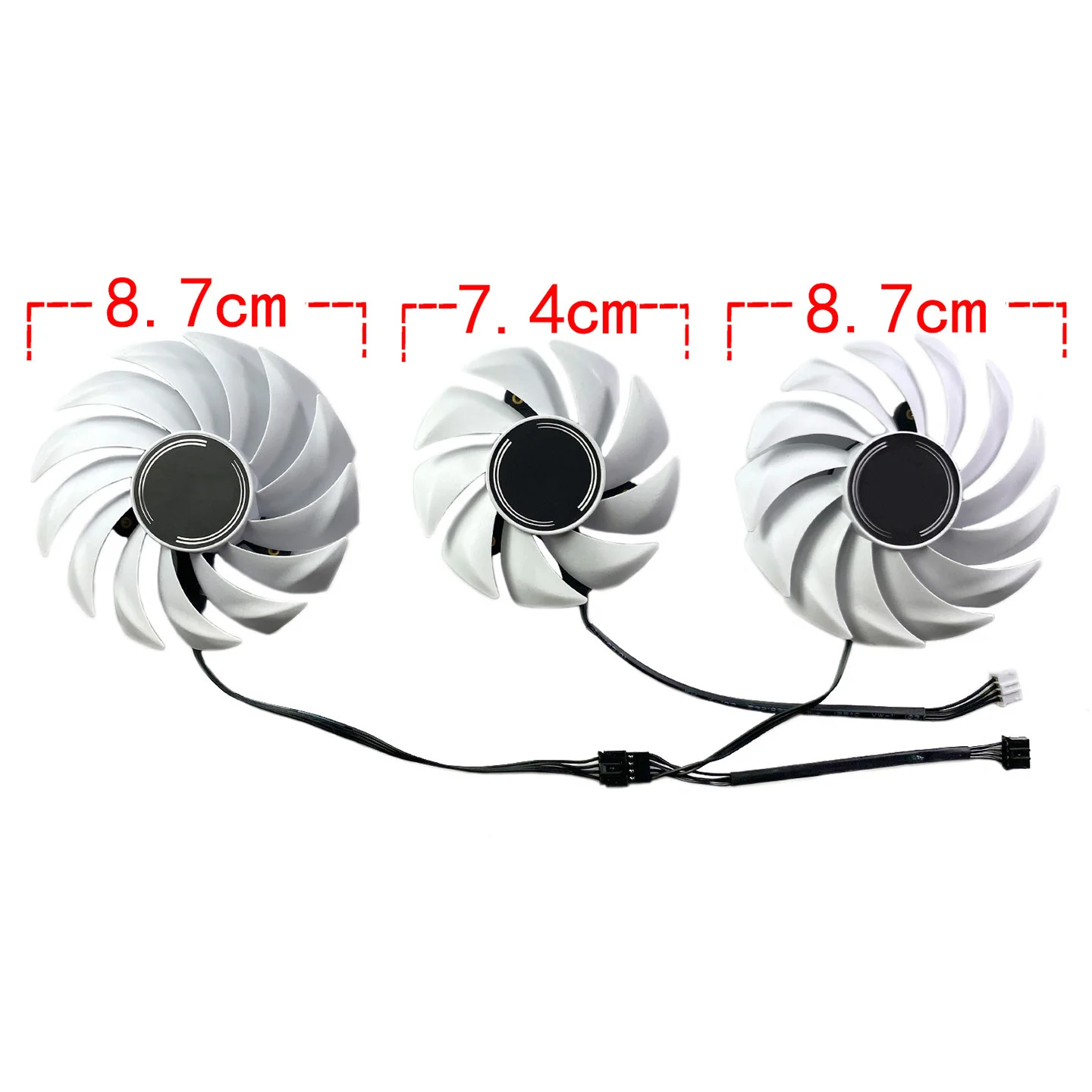 Ventilador de refrigeración de 85MM y 75MM para ventilador de repuesto de tarjeta gráfica Ultra blanco colorido RTX3060 3060ti 3070 3070ti 3080 iGame - imagen 2
