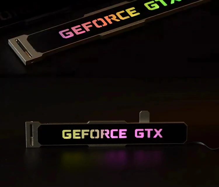 Un primer plano de un logotipo de GeForce GTX