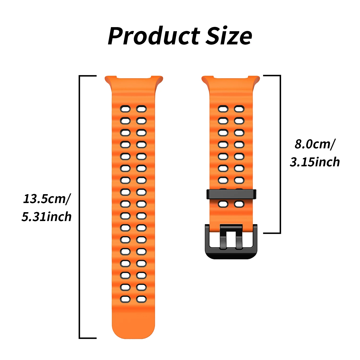 Correa marina de silicona para Samsung Galaxy Watch 8 Classic 46mm Correa deportiva para Samsung Watch 8 44mm 40mm pulsera correas de reloj - imagen 5