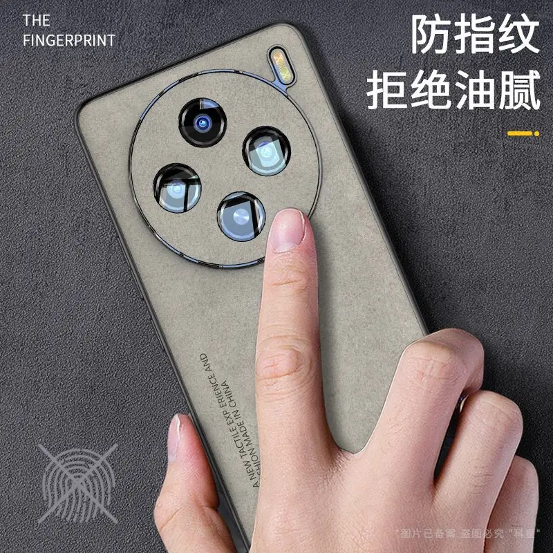 Para VIVO X300 Pro X200 Ultra Funda de moda Simple de cuero liso agradable a la piel Funda anticaída para VIVO X200 Pro Mini Funda - imagen 3