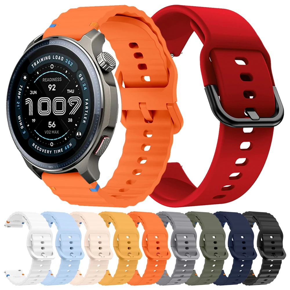 Correa de muñeca de silicona de 20mm y 22mm para AMAZFIT BALANCE2, banda de repuesto deportiva BIP6 5 UNITY/GTS 4 3/GTR 4 3pro 2e/Active 2, pulsera suave