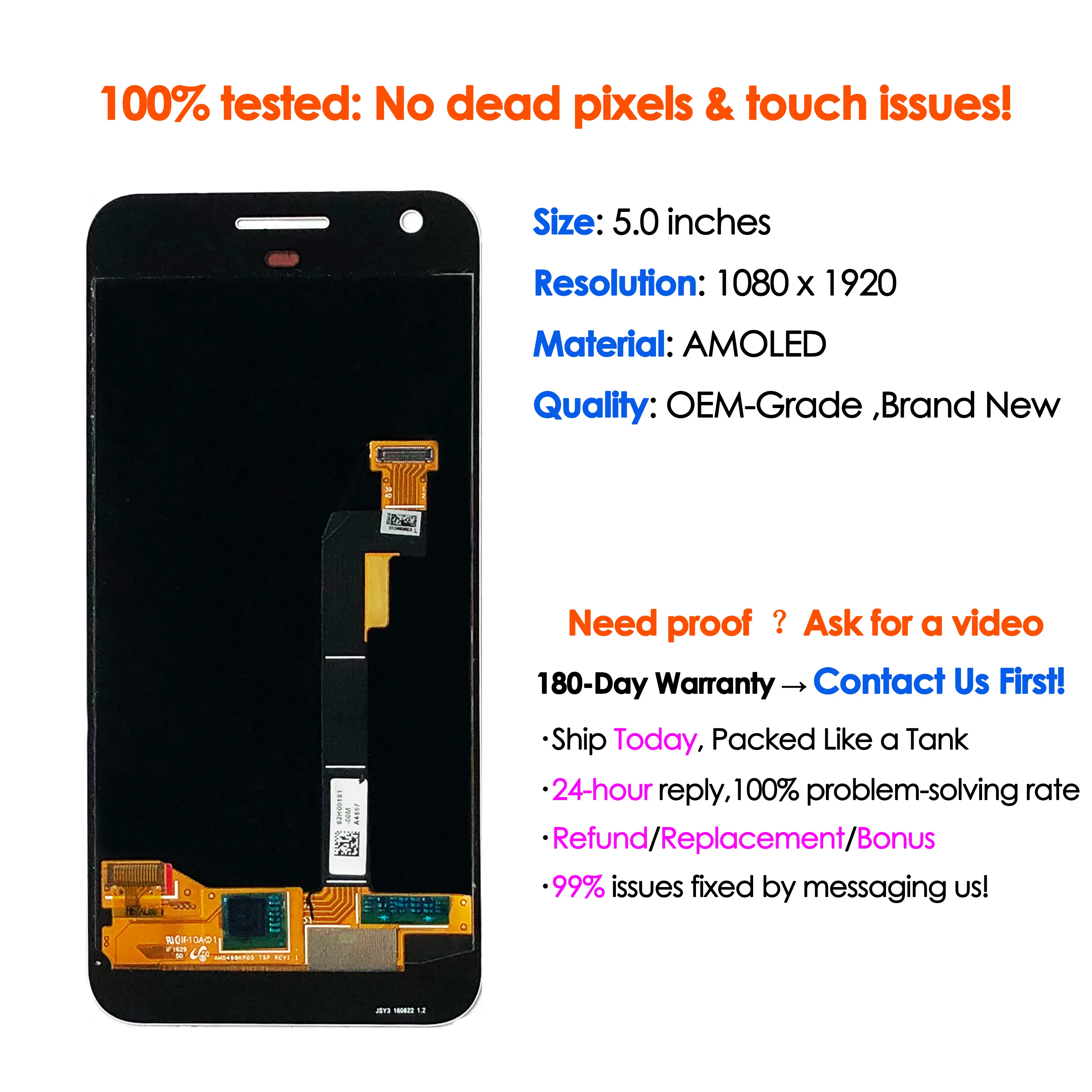 OEM Amoled para Google Pixel 1 pantalla de repuesto LCD montaje de digitalizador táctil para Nexus S1 piezas de reparación Kit al por mayor - imagen 3