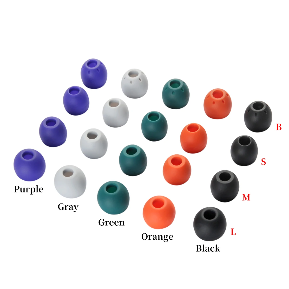 2 uds almohadillas de silicona para auriculares HUAWEI Freelace para Audio-Technica ATH-CKS550XIS puntas para auriculares intrauditivos transpirables 4,5-5,5mm - imagen 2