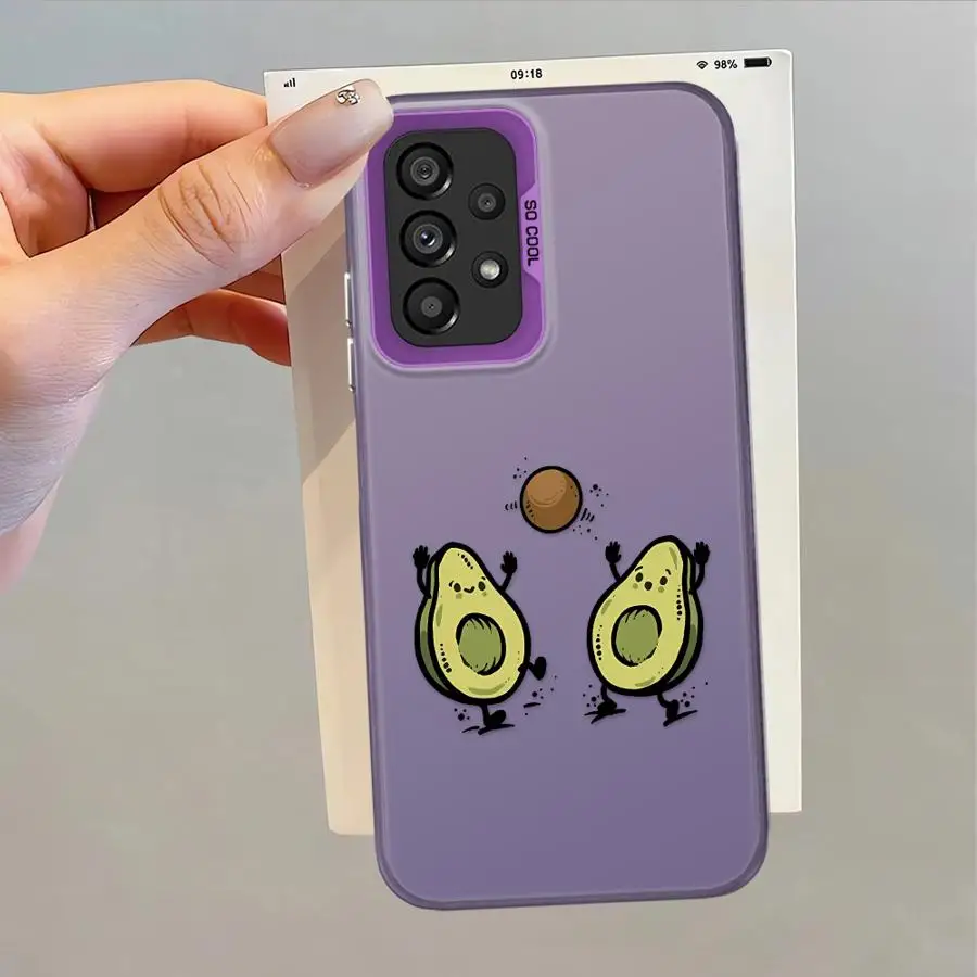 Funda divertida de aguacate para Samsung Galaxy A14 A11 A50 A06 A16 A02 A15 A12 A13 A20s A04e A03 funda trasera para teléfono - imagen 3