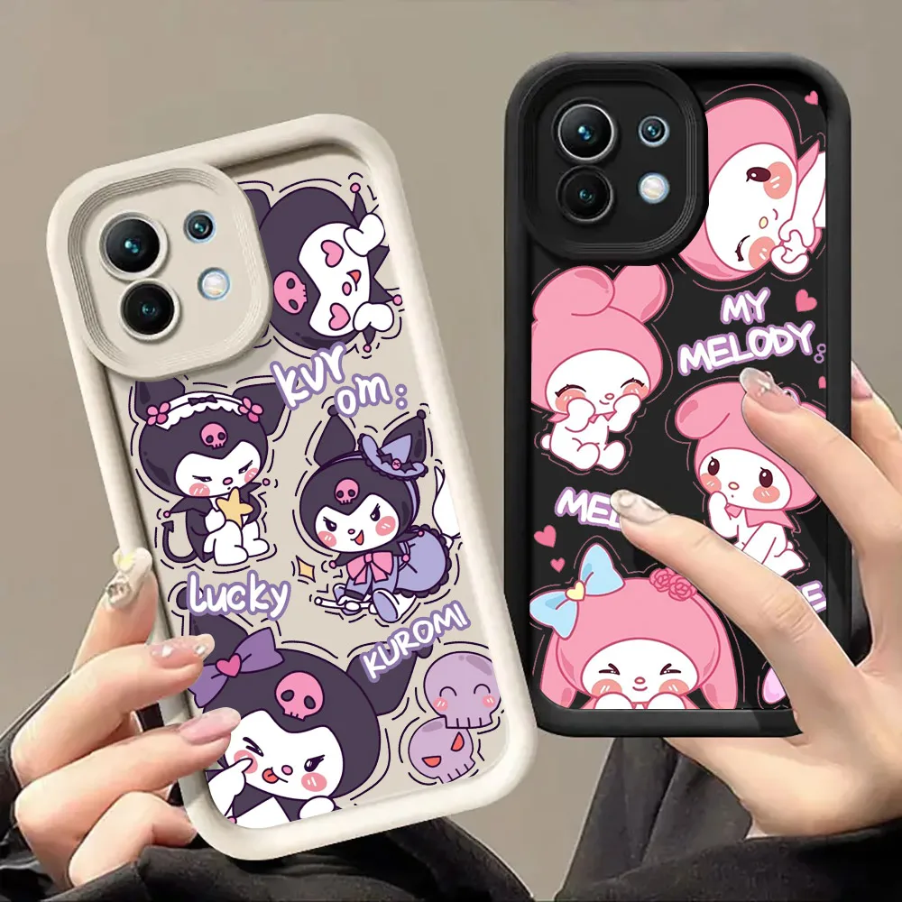 Sanrio Kuromi My Melody Anime fundas de teléfono para Xiaomi 14T 14 13T Pro 12 13 11 Lite POCO F3 F5 X3 X5 X6 M5 M6 Pro cubierta a prueba de golpes - imagen 2