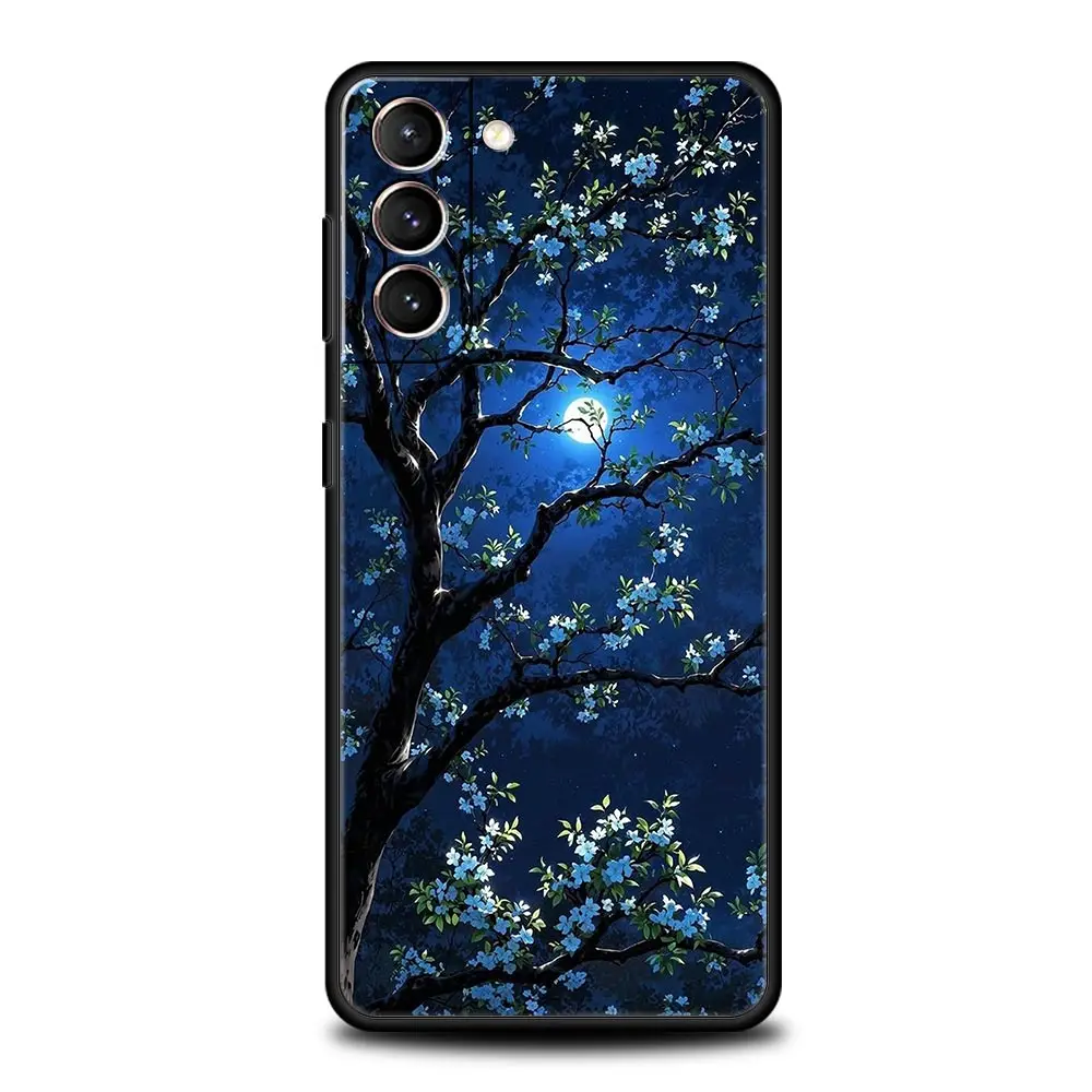 Funda de teléfono con pintura brillante al atardecer para Samsung Galaxy S25 Edge S24 S23 S22 S20 Ultra S21 FE 5G S10 Plus, funda suave de TPU - imagen 3