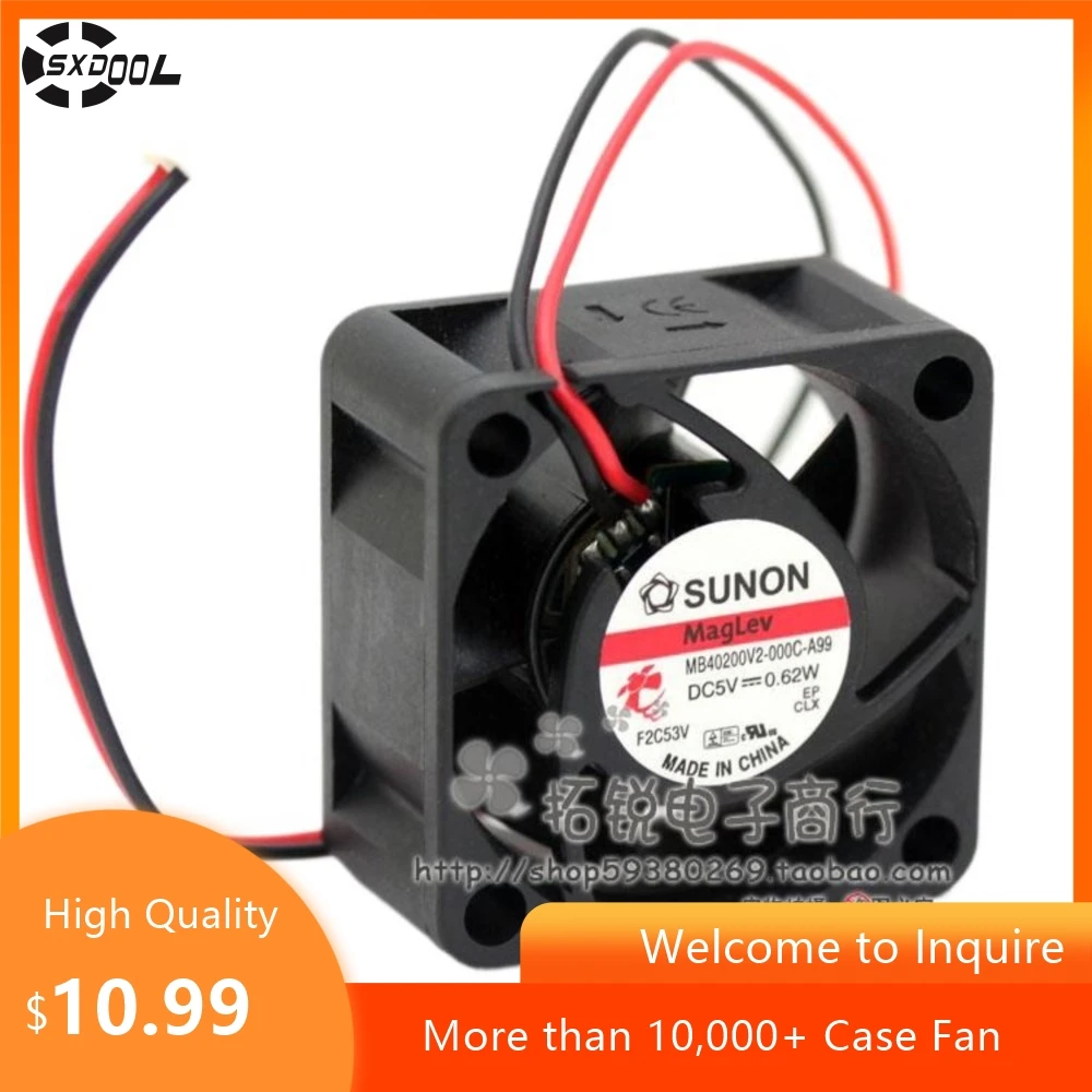 Para Sunon MB40200V2-000C-A99 4020 5V 0,62W ventilador de refrigeración ultrasilencioso