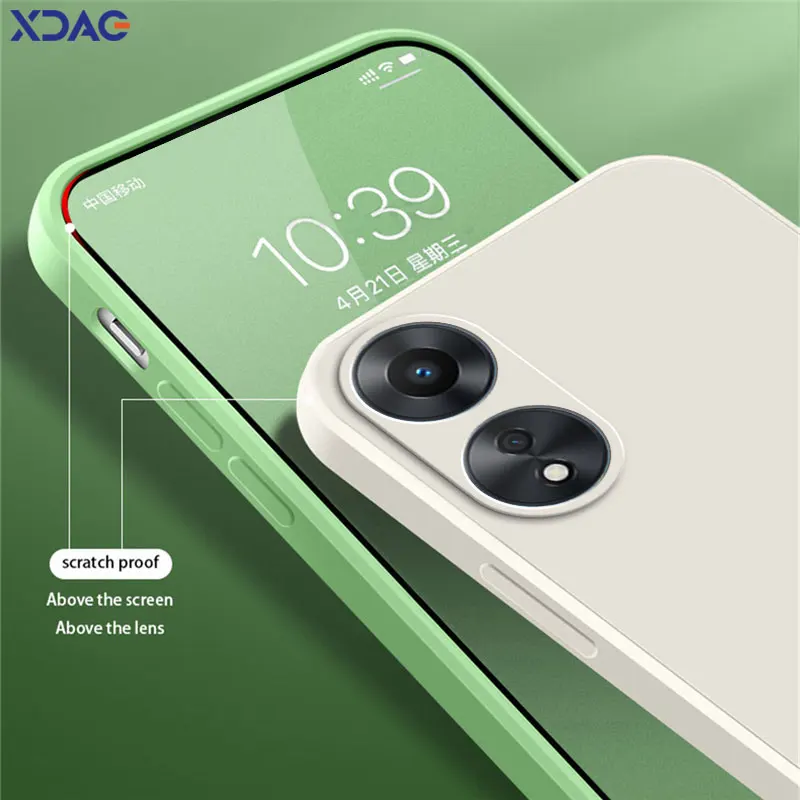 Funda cuadrada de silicona líquida para OPPO A58 A58x A78 A1x 5G, funda protectora para cámara Global 360 a prueba de golpes, carcasa OPPOA58 OPPOA78 - imagen 4