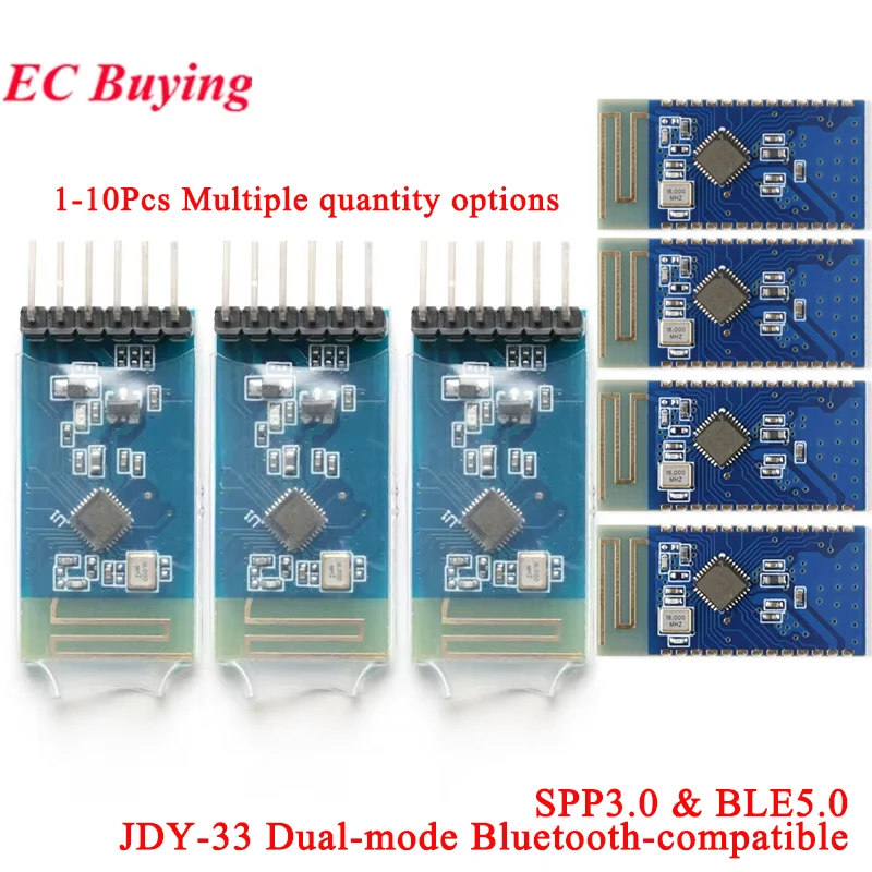 1 unidad-10 Uds JDY-33 módulo compatible con Bluetooth de modo Dual puerto serie esclavo SPP-C JDY33 BT 3,0 SPP3.0 Ble 4,2 HC-05 HC-06 Compatible