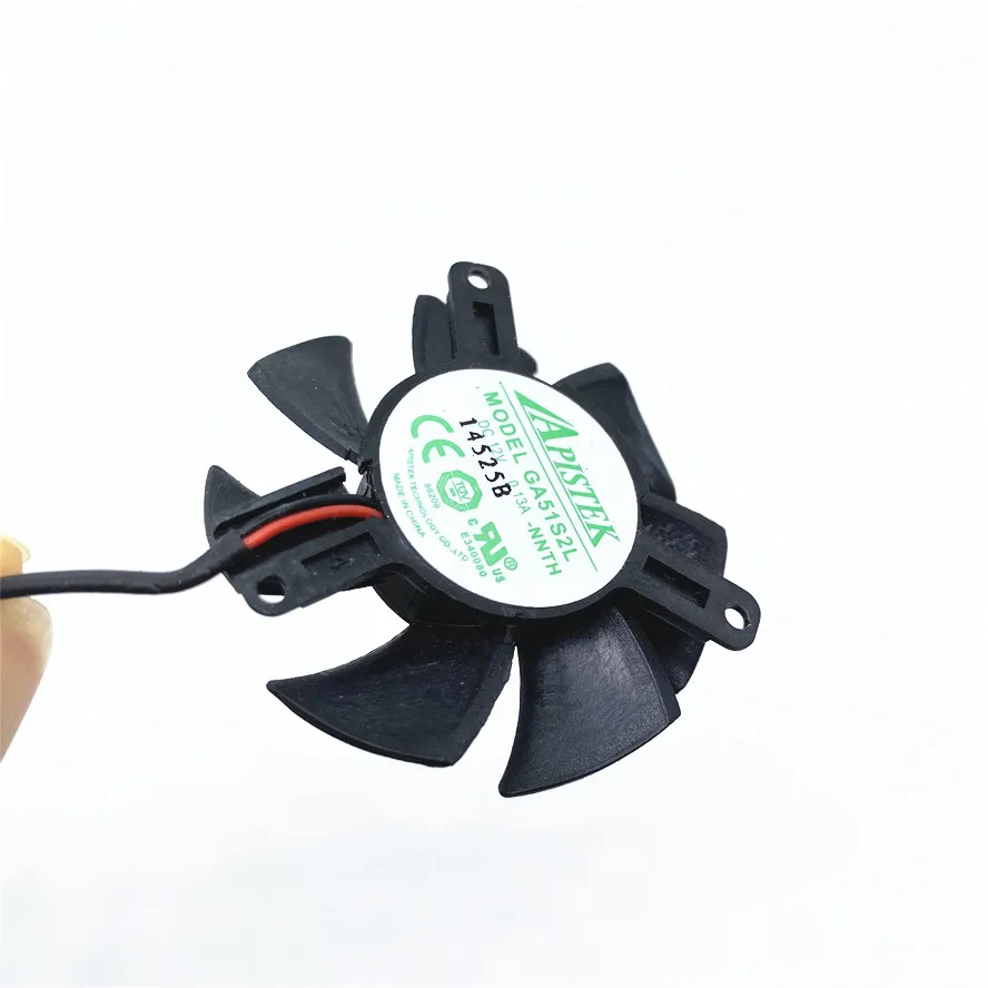 Tarjeta gráfica APISTEK GA51S2L de 45MM y 47MM para aspas de ventilador ZOTAC, ultra silenciosa, 45MM de diámetro, 39mm de paso de orificio, 12V, 2 pines - imagen 3