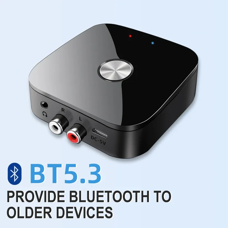 Receptor de Audio NFC BT5.3 3,5mm AUX R/L RCA estéreo sin pérdidas HIFI música adaptador inalámbrico USB U-Disk reproducción Control remoto - imagen 3
