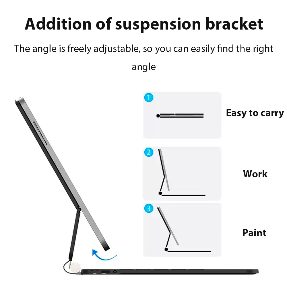 Teclado mágico para Samsung Galaxy Tab S7-S9 FE 11 "Plus S7-S9 + FE + 12,4" funda para tableta retroiluminada Bluetooth teclado inalámbrico ratón - imagen 3