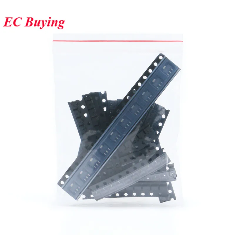 5 Juegos/1 Juego de Kit de transistores SMD SOT-23 para S9013 S9014 S9015 S9018 MMBT3904 MMBT3906 A92 C1815 A1015 KIT de muestras 18 tipos * 10 Uds - imagen 2