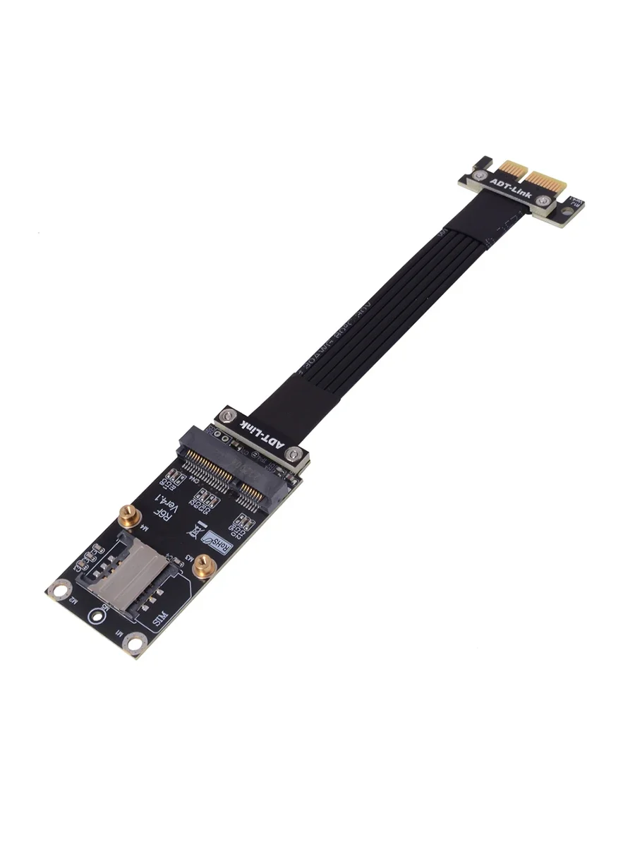 Marca Riser M.2 NVMe / M.2 WiFi / Mini-PCIe tarjeta SSD a PCIe 4,0 x1 adaptador de cinta M-Key A.E Key NGFF mPCIe ranura M2 para extensor - imagen 5