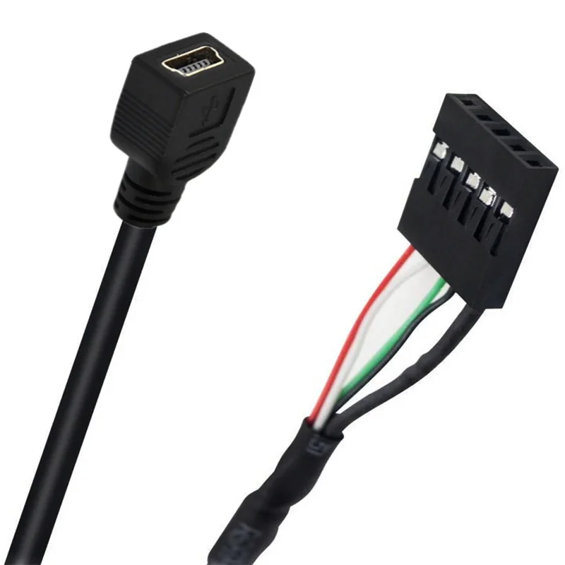 50CM Mini 5P USB Micro USB hembra a 1x 5 pines hembra 2,54 USB encabezado PCB Cable de placa base - imagen 2