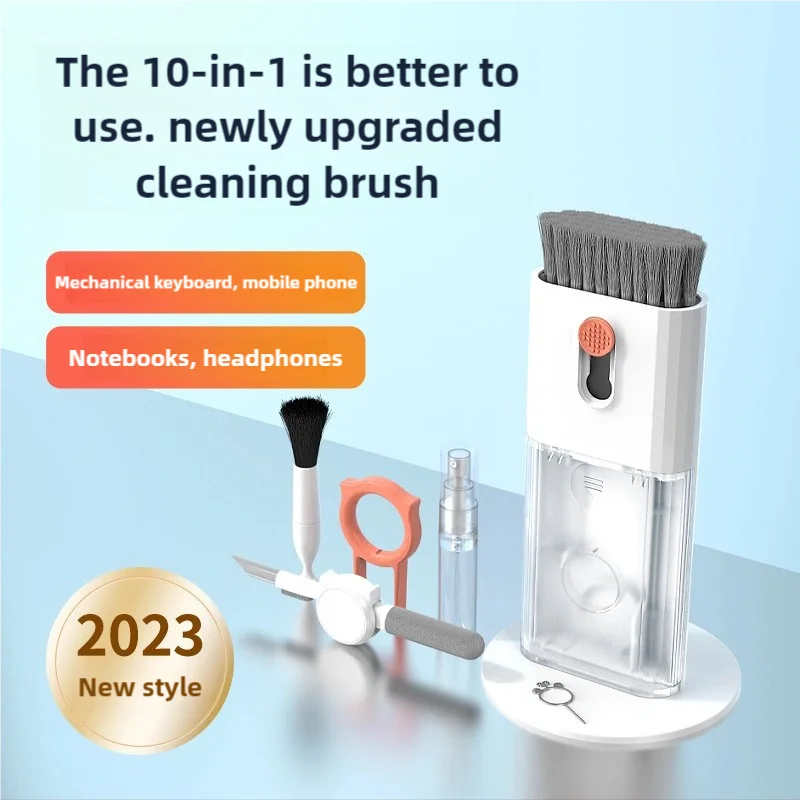 Kit de limpieza multifuncional mejorado para auriculares, bolígrafo de limpieza para auriculares, limpieza de teclado, limpieza de computadora - imagen 4