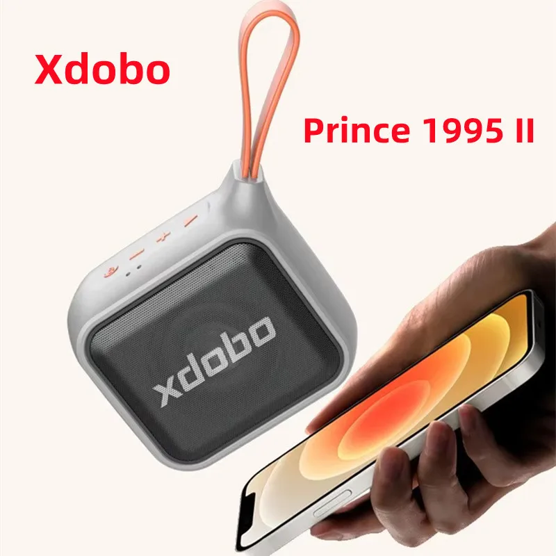 Xdobo Prince 1995 Altavoz Bluetooth inalámbrico portátil 15W tarjeta de ciclismo al aire libre subwoofer de inserción TF/AUX/MP3 mini reproductor de música