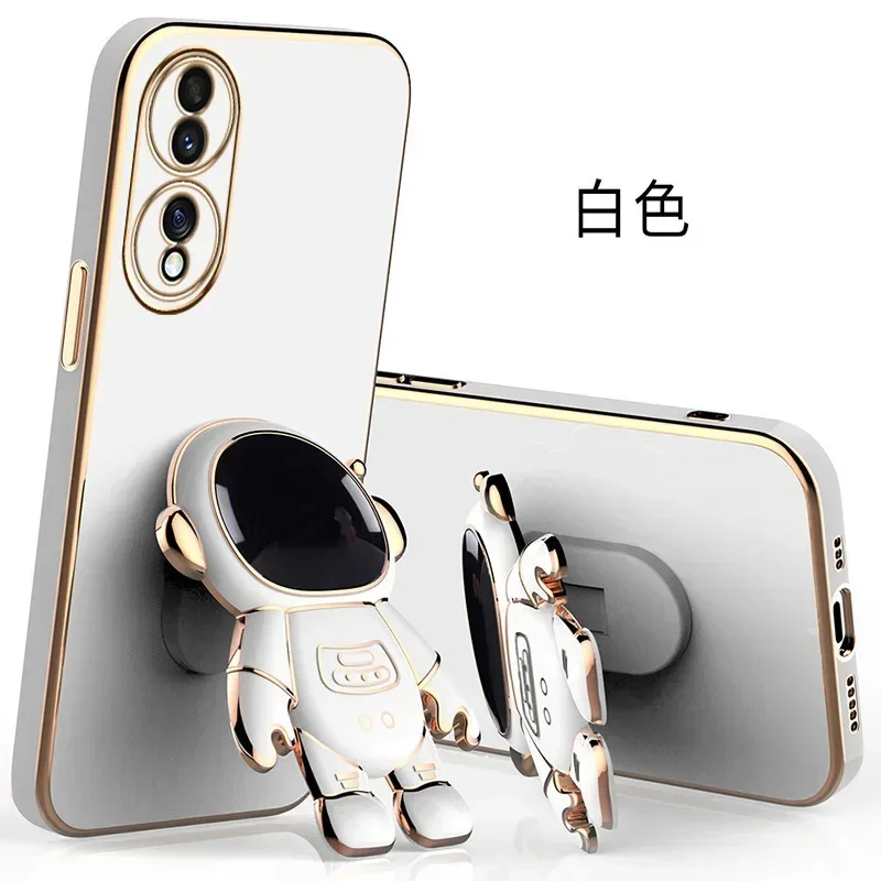 Funda con soporte espacial de astronauta chapado A5 para Xiaomi Redmi A5 4G Color caramelo soporte de silicona funda suave para RedmiA5 A 5 Bumoer Capa - imagen 4