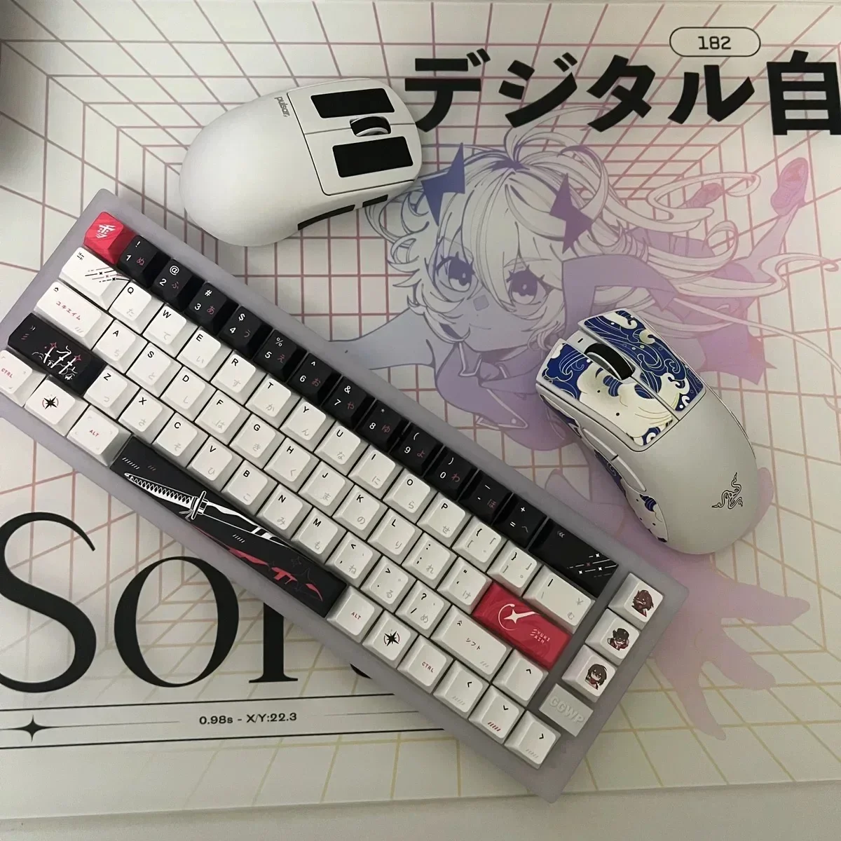 Yuki Aim Keycap raíces japonesas cereza 125key Pbt Keycap personalizado Anime individuación Keycaps para regalos de teclado mecánico - imagen 4