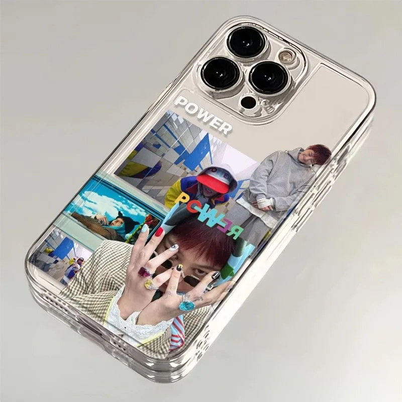 Nueva funda de teléfono de Corea para IPhone 16 15 14 13 12 11 Mini Pro Max X XR XSMax 7 8 Plus transparente suave TPU G-DRAGONS contraportada