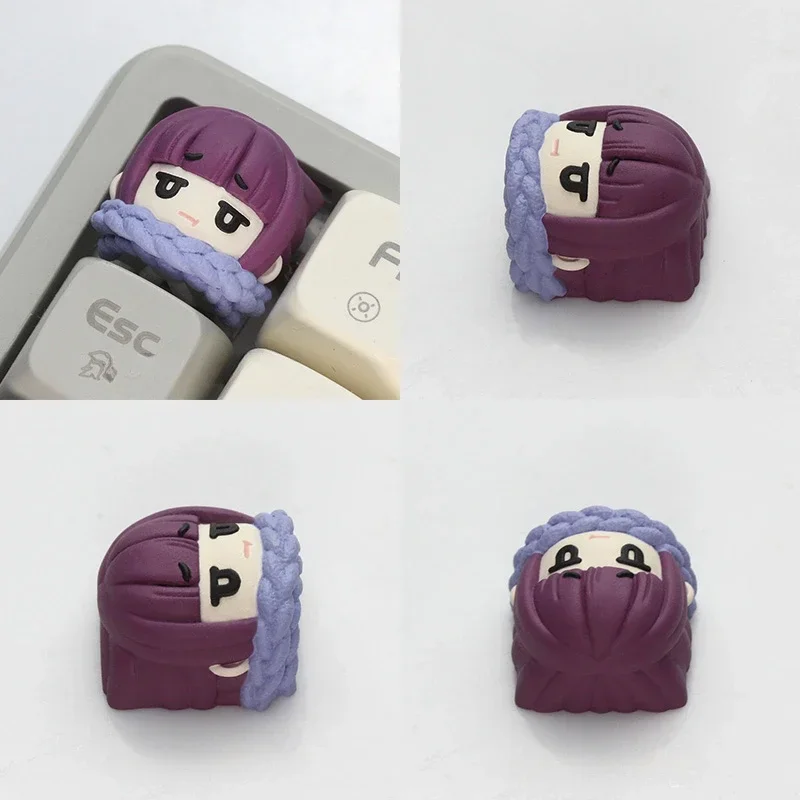 Más allá del final del viaje Anime Keycaps lindo resina artesanal Keycap Frieren Phelan Cherry perfil Keycaps para regalos de teclado mecánico - imagen 5