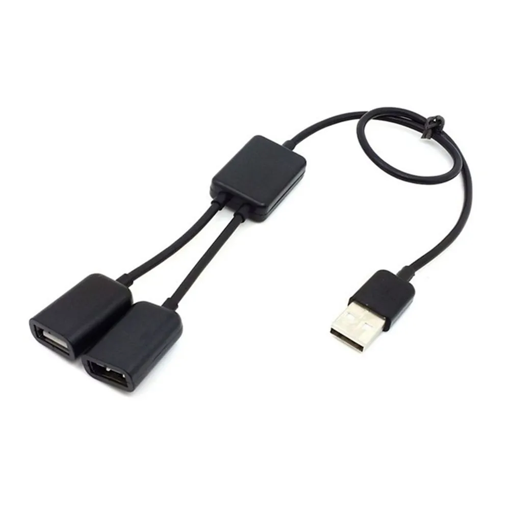 Cable de datos USB macho a dos USB hembra, concentradores 2 en 1, práctico divisor de extensión multifunción, convertidor USB, adaptador OTG - imagen 2