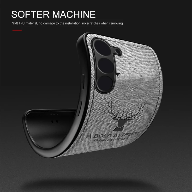 Funda trasera de tela con patrón de ciervo para Samsung Galaxy S23 FE, cubierta de tela suave a prueba de golpes, SamsungS23 Ultra S23 + S23FE 5G - imagen 5