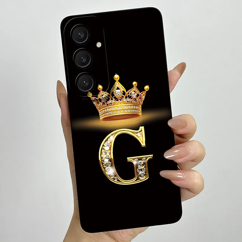 Para Samsung Galaxy A16 A26 A36 A56 funda corona letras fundas de teléfono blandas para Samsung A 16 A 56 4G 5G protección de cámara contraportada - imagen 2
