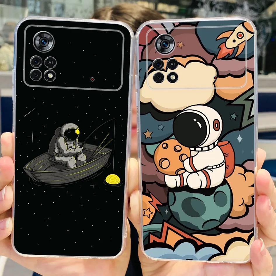 Funda de silicona para Xiaomi Poco X4 Pro 5G, cubierta trasera de TPU transparente y suave, mármol de lujo - imagen 3