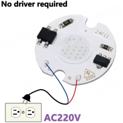 Chip LED COB de 3W, 5W, 7W, 220V, sin necesidad de controlador, lámpara IC inteligente, fuente de luz de cuentas LED para foco de diodo LED, luz de seguimiento, rojo y blanco
