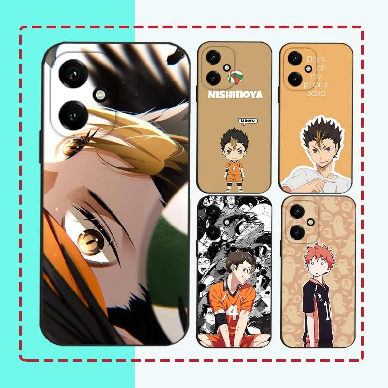 Funda de Anime Nishinoya Yuu para Honor Play 5T 50 4T 40 4 3 30 20 Magic 7 6 5 Lite Pro Plus Youth 5G funda de teléfono negra