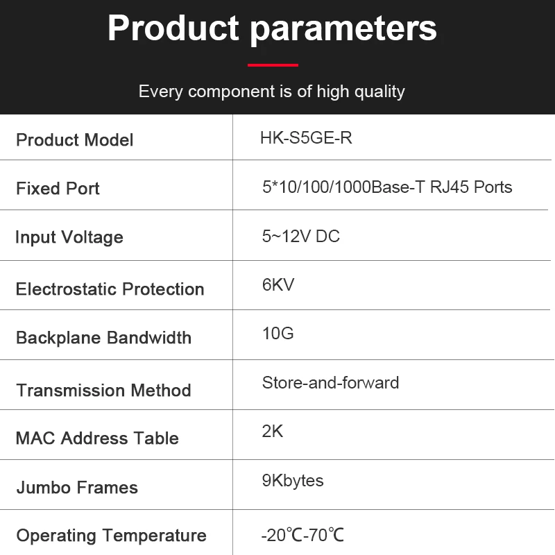 Conmutador de red Gigabit de 5 puertos, placa PCBA, concentrador de red con puerto de monitoreo, expansor de puerto de red PCBA, compatible con fuente de alimentación de 5-12V - imagen 5