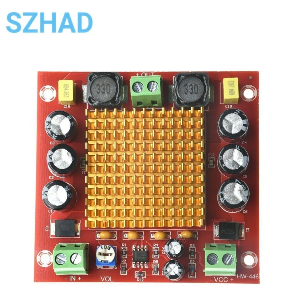 DC 12V 24V 150W TPA3116DA TPA3116D2 Mono canal Digital amplificador amplificador de potencia con XH-M544 preamplificador - imagen 4