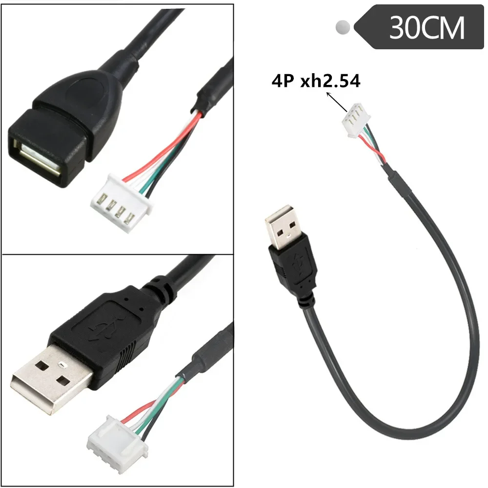 Cable USB a 4P xh2.54 USB a 4P MX1.25 USB a PH2.0 USB USB2.0 Cable hembra/macho USB a Dupont Cable de datos de 4 pines 30cm