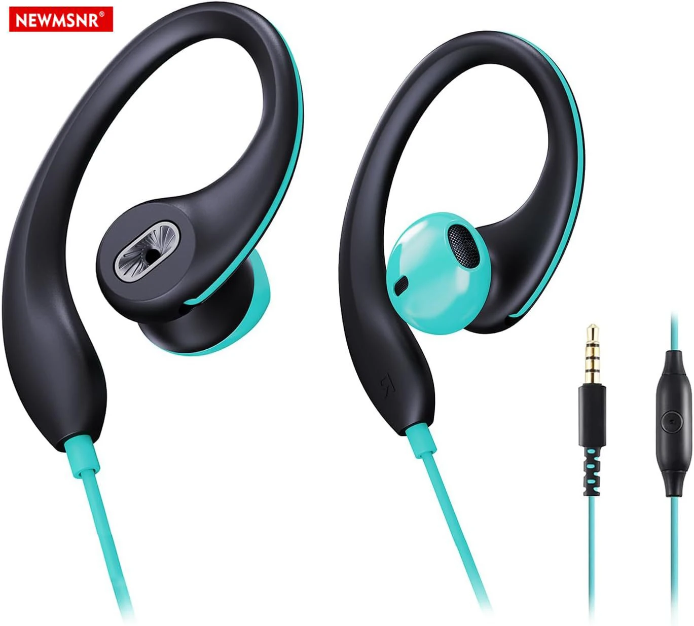 # Nuevos auriculares deportivos para colgar en la oreja de 3,5mm, auriculares con cable con gancho para la oreja para iPhone, Xiaomi, Smartphone, auriculares intrauditivos con micrófono HD - imagen 2